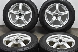 中古 スタッドレス タイヤ ホイール 4本セット 15インチ 5.5J +45 PCD 100185/65R15 88Q ブリヂストン 製ホイール【 ブリヂストン 製 ス