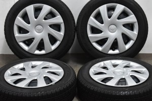 中古 スタッドレス タイヤ ホイール 4本セット 14インチ 4.5J +45 PCD 100155/65R14 75Q トヨタ 純正 ホイール【 ヨコハマ 製 スタッドレ