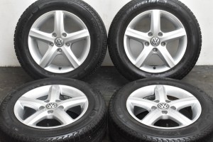 中古 スタッドレス タイヤ ホイール 4本セット 15インチ 6J +43 PCD 112195/65R15 95T フォルクスワーゲン 純正 ホイール【 ミシュラン 