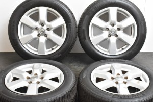 中古タイヤホイール 4本セット 17インチ 6.5J +45 PCD 114.3 215/60R17 100V ニッサン純正 ホイール【 ミシュラン 製 タイヤ付き】