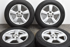 中古タイヤホイール 4本セット 17インチ 7J +45 PCD 114.3 225/65R17 102H トヨタ 純正 ホイール【 ヨコハマ 製 タイヤ付き】