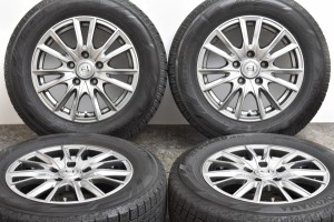 中古 スタッドレス タイヤ ホイール 4本セット 15インチ 6J +45 PCD 114.3195/65R15 91Q テクノピア 製ホイール【 ヨコハマ 製 スタッド