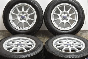 中古 スタッドレス タイヤ ホイール 4本セット 15インチ 6.5J +43 PCD 108195/65R15 95T ボルボ 純正 ホイール【 ミシュラン 製 スタッド