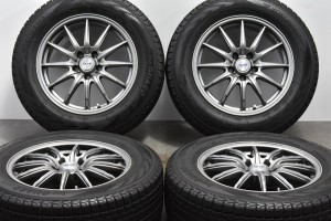 中古 スタッドレス タイヤ ホイール 4本セット 17インチ 7J +38 PCD 114.3225/65R17 102Q JAPAN三陽 製ホイール【 ヨコハマ 製 スタッド