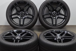 中古タイヤホイール 4本セット 19インチ 8.5J 9.5J +38 PCD 112 255/40R19 100Y 275/35R19 100Y メルセデスベンツ 純正 ホイール【 ファ