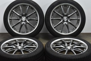 中古タイヤホイール 4本セット 20インチ 8J +43 PCD 114.3 245/45R20 103Y WORK 製ホイール【 ミネルバ ラジアル 製 タイヤ付き】