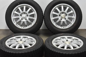 中古 スタッドレス タイヤ ホイール 4本セット 15インチ 6J +47 PCD 112195/65R15 91Q TASジャパン 製ホイール【 ダンロップ 製 スタッド