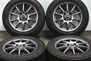 中古 スタッドレス タイヤ ホイール 4本セット 14インチ 5.5J +48 PCD 100175/65R14 82Q MID 製ホイール【 グッドイヤー 製 スタッドレス