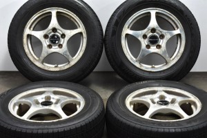 中古 スタッドレス タイヤ ホイール 4本セット 15インチ 5.5J +50 PCD 114.3195/65R15 91Q ホンダ 純正 ホイール【 ブリヂストン 製 スタ