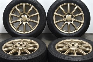 中古 スタッドレス タイヤ ホイール 4本セット 16インチ 7J +45 PCD 112205/55R16 91Q ブリヂストン 製ホイール【 ブリヂストン 製 スタ