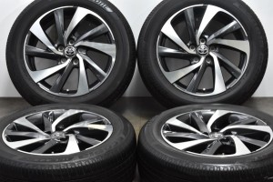 中古タイヤホイール 4本セット 18インチ 7.5J +45 PCD 114.3 235/55R18 100H トヨタ 純正 ホイール【 ブリジストン 製 タイヤ付き】