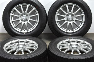 中古 スタッドレス タイヤ ホイール 4本セット 15インチ 5.5J +42 PCD 100195/65R15 91Q Weds 製ホイール【 グッドイヤー 製 スタッドレ