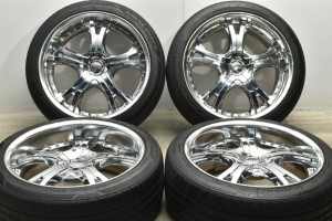 中古タイヤホイール 4本セット 20インチ 9J +19 PCD 114.3 245/40ZR20 99W タケチプロジェクト 製ホイール【 グリンランダー/アプタニ 製