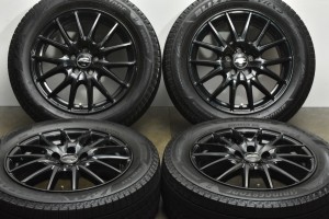 中古 スタッドレス タイヤ ホイール 4本セット 16インチ 6.5J +47 PCD 100205/55R16 91Q MID シュナイダー【 ブリヂストン 製 スタッドレ