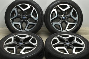 中古タイヤホイール 4本セット 18インチ 7J +55 PCD 100 225/55R18 98V スバル GT系 XV 純正【 ブリヂストン 製 タイヤ付き】