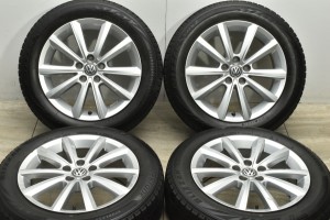 中古 スタッドレス タイヤ ホイール 4本セット 16インチ 6J +45 PCD 100185/60R16 86Q フォルクスワーゲン 純正 ホイール【 ブリヂストン