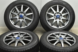 中古 スタッドレス タイヤ ホイール 4本セット 15インチ 6J +53 PCD 114.3185/65R15 88Q TWS 製ホイール【 トーヨー/ダンロップ 製 スタ