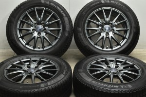 中古 スタッドレス タイヤ ホイール 4本セット 16インチ 6.5J +53 PCD 114.3215/60R16 99H Weds 製ホイール【 ミシュラン 製 スタッドレ