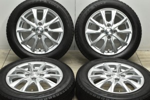 中古 スタッドレス タイヤ ホイール 4本セット 14インチ 4.5J +45 PCD 100155/65R14 75Q Weds 製ホイール【 ブリヂストン 製 スタッドレ