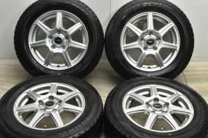 中古 スタッドレス タイヤ ホイール 4本セット 15インチ 6J +53 PCD 114.3195/65R15 91Q ブリヂストン 製ホイール【 ダンロップ 製 スタ