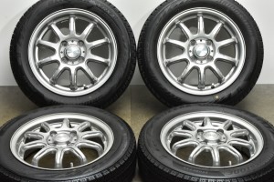 中古 スタッドレス タイヤ ホイール 4本セット 14インチ 4.5J +45 PCD 100155/65R14 75Q インターミラノ 製ホイール【 ブリヂストン 製 