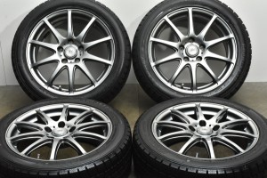 中古 スタッドレス タイヤ ホイール 4本セット 17インチ 7J +48 PCD 114.3215/50R17 91Q BADX 製ホイール【 グッドイヤー 製 スタッドレ