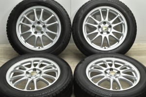 中古 スタッドレス タイヤ ホイール 4本セット 17インチ 7J +50 PCD 114.3215/60R17 96Q A-TECH 製ホイール【 ブリヂストン 製 スタッド