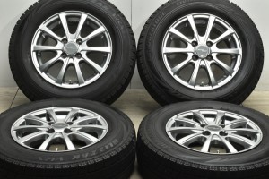 中古 スタッドレス タイヤ ホイール 4本セット 14インチ 5.5J +50 PCD 100185/70R14 88Q レーシングフォース 製ホイール【 ブリヂストン 