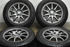 中古 スタッドレス タイヤ ホイール 4本セット 15インチ 6J +53 PCD 114.3195/65R15 91Q SPORT ABELIA 【2022年製 ダンロップ 製 スタッ