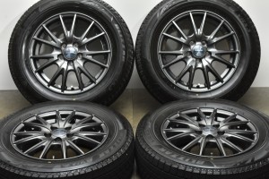 中古 スタッドレス タイヤ ホイール 4本セット 15インチ 6J +43 PCD 100195/65R15 91Q オートバックス 製ホイール【 ブリヂストン 製 ス