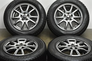 中古 スタッドレス タイヤ ホイール 4本セット 15インチ 6J +45 PCD 100195/65R15 91Q オートウェイ 製ホイール【 ナンカン 製 スタッド