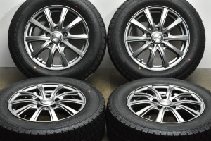 中古 スタッドレス タイヤ ホイール 4本セット 15インチ 6J +43 PCD 114.3195/65R15 91Q BADX 製ホイール【 グッドイヤー 製 スタッドレ