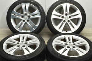 中古タイヤホイール 4本セット 18インチ 8J +55 PCD 114.3 235/45ZR18 98Y ホンダ 純正 ホイール【 クムホ 製 タイヤ付き】