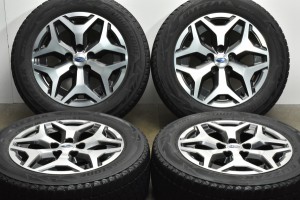 中古 スタッドレス タイヤ ホイール 4本セット 17インチ 7J +48 PCD 114.3225/60R17 99Q スバル 純正 ホイール【 ブリヂストン 製 スタッ