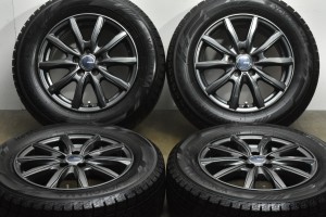 中古 スタッドレス タイヤ ホイール 4本セット 15インチ 6J +43 PCD 100195/65R15 91Q BADX DOS 【 ヨコハマ 製 スタッドレスタイヤ付き