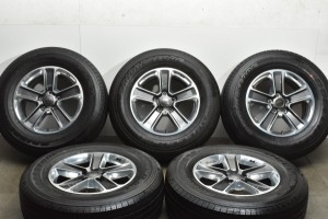 中古タイヤホイール 5本セット 18インチ 7.5J +44.45 PCD 127 255/70R18 113T ジープ 純正 ホイール【 ブリヂストン 製 タイヤ付き】