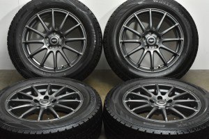 中古 スタッドレス タイヤ ホイール 4本セット 17インチ 7J +40 PCD 114.3225/60R17 99Q ウェッズ 製ホイール【 ダンロップ 製 スタッド