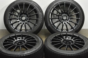 中古 スタッドレス タイヤ ホイール 4本セット 17インチ 7.5J +50 PCD 112215/45R17　87Q OZ 製ホイール【 ブリヂストン 製 スタッドレス