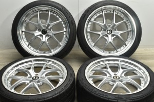 中古タイヤホイール 4本セット 20インチ 9J +38 9.5J +30 PCD 114.3 245/40R20 99Y エイムゲイン 製ホイール【 ニットー 製 タイヤ付き】