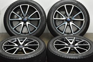 中古 スタッドレス タイヤ ホイール 4本セット 17インチ 7J +55 PCD 114.3215/50R17 91Q スバル 純正 ホイール【 ブリヂストン 製 スタッ