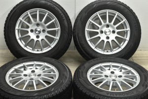 中古 スタッドレス タイヤ ホイール 4本セット 15インチ 6J +25 PCD 108195/65R15 91Q Weds 製ホイール【 ヨコハマ 製 スタッドレスタイ