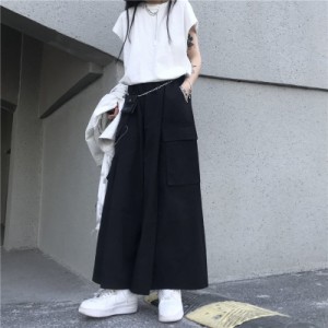 送料無料 夏服 韓国 服が大SALE ワイドシルエット袴パンツ 　ゆったり 個性派のデザイン