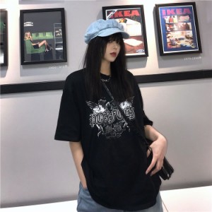 夏服 ゴスロリ Ｔシャツ 病み可愛い ヒップホップ ストリート系 地雷系 韓国系 原宿 男女兼用