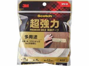 3M スコッチ超強力両面テーププレミアゴールド 多用途 19mm×4m