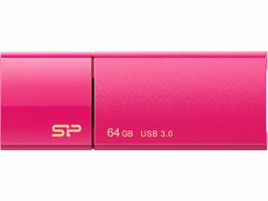 シリコンパワー USB3.0 スライド式USBメモリ 64GB ピンク