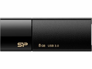 シリコンパワー USB3.0 スライド式USBメモリ 8GB ブラック