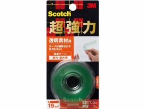 3M スコッチ超強力両面テープ 透明素材用 19mm×1.5m KTD-19