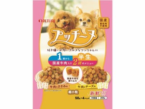 ペットライン プッチーヌ 半生 1歳からの成犬用 牛肉入り 200g