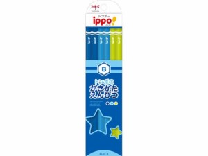 トンボ鉛筆 ippo!かきかたえんぴつ 12本 プレーン ブルー B