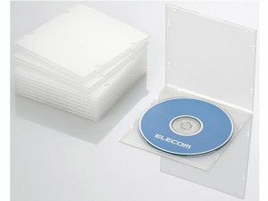 エレコム Blu-ray DVD CDスリムケース クリア 10枚